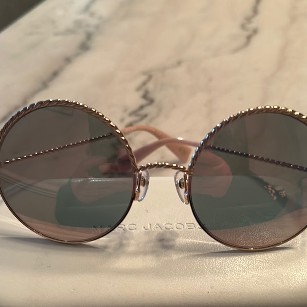 Marc Jacobs Gold and Black Vintage-Inspired Sunglasses